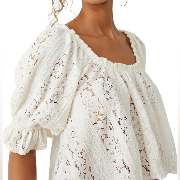 FREE PEOPLE - STACEY LACE TOP Small - Picture 2 of 4